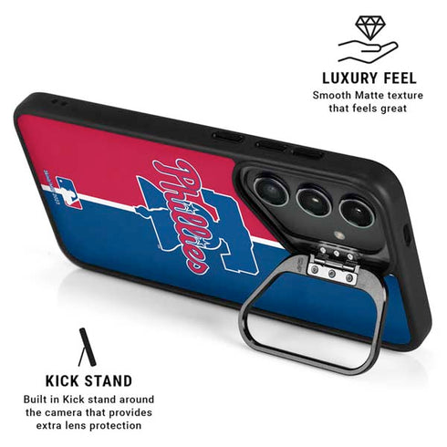 MLB Philadelphia Phillies Split Galaxy S24 Plus Kickstand Case
